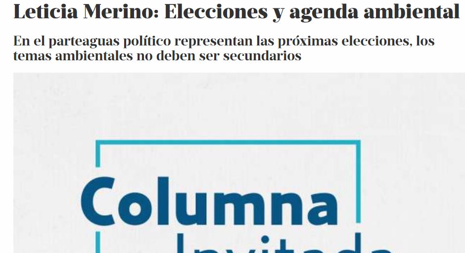 Lee más sobre el artículo Elecciones y agenda ambiental