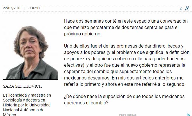 Lee más sobre el artículo Y la esperanza del cambio