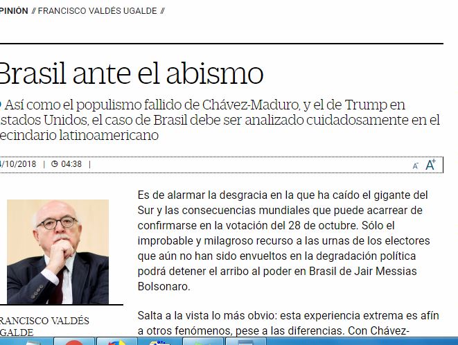 Lee más sobre el artículo Brasil ante el abismo