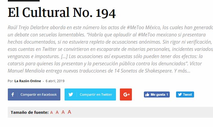 Lee más sobre el artículo El Cultural No. 194