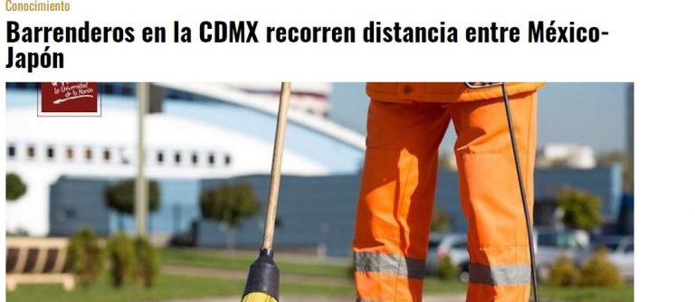 Lee más sobre el artículo Barrenderos en la CDMX recorren distancia entre México-Japón
