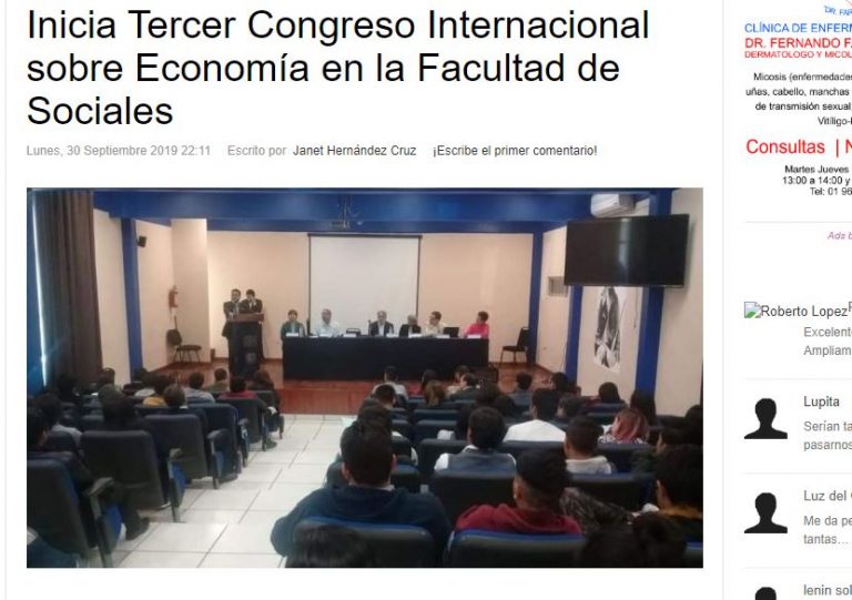 Lee más sobre el artículo Inicia Tercer Congreso Internacional sobre Economía en la Facultad de Sociales