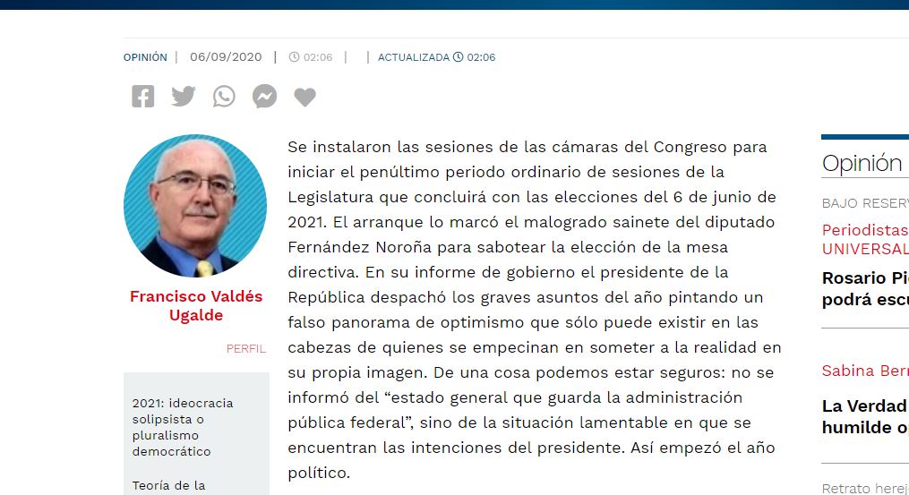 Lee más sobre el artículo Ideocracia solipsista o pluralismo democratico