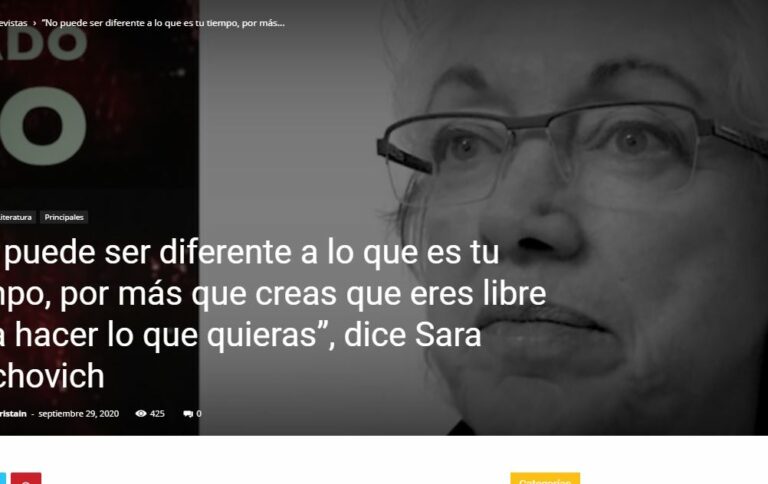 Lee más sobre el artículo “No puede ser diferente a lo que es tu tiempo, por más que creas que eres libre para hacer lo que quieras”, dice Sara Sefchovich