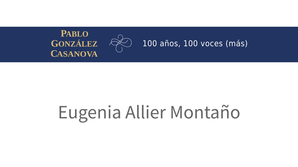Lee más sobre el artículo Eugenia Allier Montaño