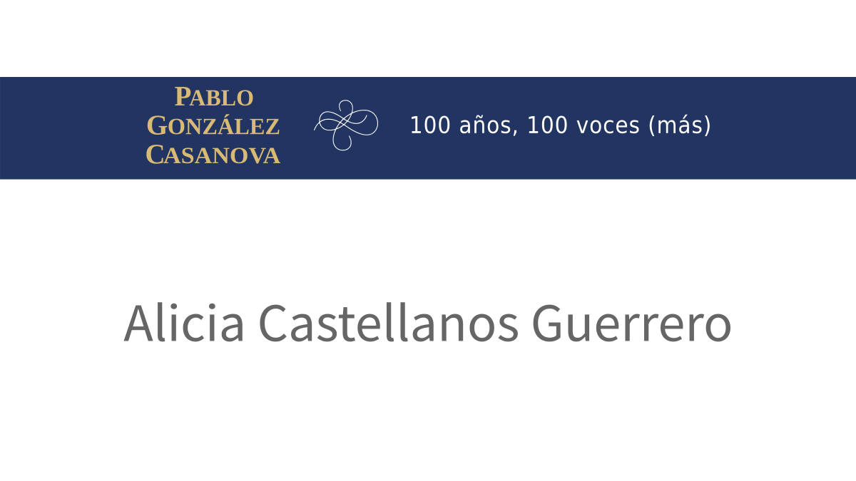 Lee más sobre el artículo Alicia Castellanos Guerrero