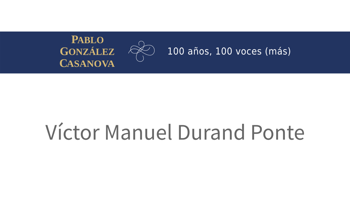 Lee más sobre el artículo Víctor Manuel Durand Ponte