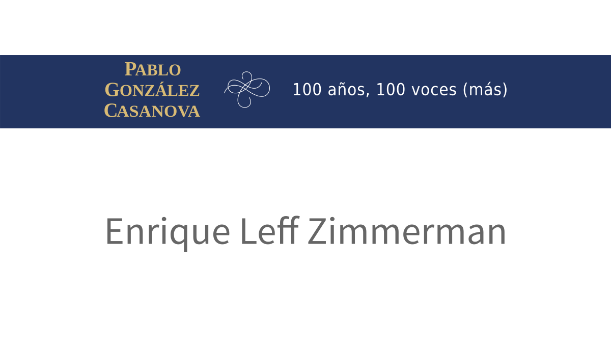 Lee más sobre el artículo Enrique Leff Zimmerman