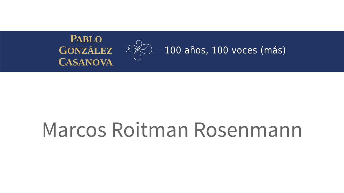 Lee más sobre el artículo Marcos Roitman Rosenmann
