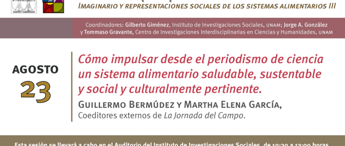 Cómo impulsar desde el periodismo de ciencia un sistema alimentario saludable, sustentable y social y culturalmente pertinente Cómo impulsar desde el periodismo de ciencia un sistema alimentario saludable, sustentable y social y culturalmente pertinente