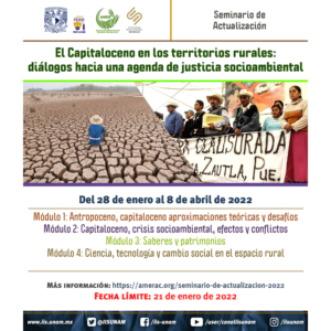 Seminario de actualización"El Capitaloceno en los territorios rurales: diálogos hacia una agenda de justicia socioambiental" @ Videoconferencia
