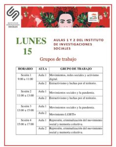 Grupos de trabajo del Congreso Latinoamericano de Sociología ALAS México 2022 sede IIS-UNAM @ Aula 1 y Aula 2