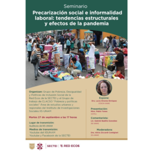 Precarización social e informalidad laboral: tendencias estructurales y efectos de la pandemia @ Auditorio