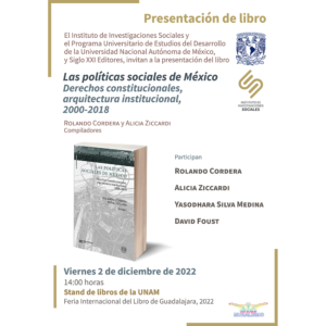 Presentación del libro "Las políticas sociales de México. Derechos constitucionales, arquitectura institucional, 2000-2018" @ Stand de la UNAM en la FIL Guadalajara