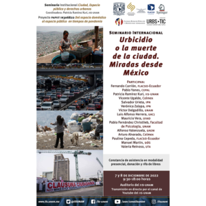 Seminario Internacional Urbicidio o la muerte de la ciudad. Miradas desde México. @ Auditorio 1