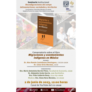 Conversatorio sobre el libro Migraciones y asentamientos indígenas en México. @ Transmisión por el canal de YouTube